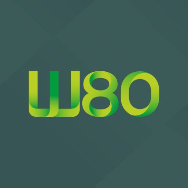 W80 ortak mektup logo, vektör çizim