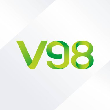 V98 ortak mektup logo, vektör çizim