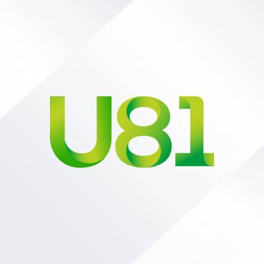 U81 mektup ve dijital numara logo simge