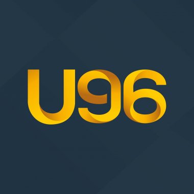 U96 mektup ve dijital numara logo simge