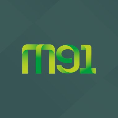 ortak mektup logo m 91 vektör çizim