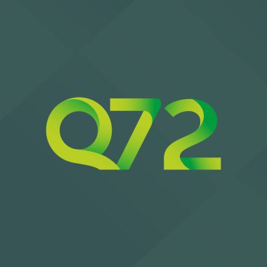 Q72 ortak mektup ve sayı logo vektör çizim