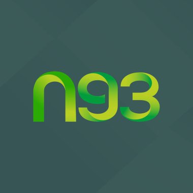 N93 ortak mektup ve sayı logo vektör çizim