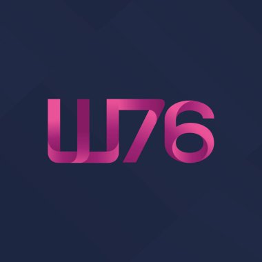 W76 ortak mektup logo, vektör çizim