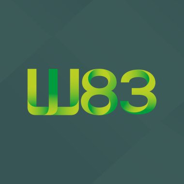 W83 ortak mektup logo, vektör çizim