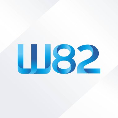 W82 ortak mektup logo, vektör çizim