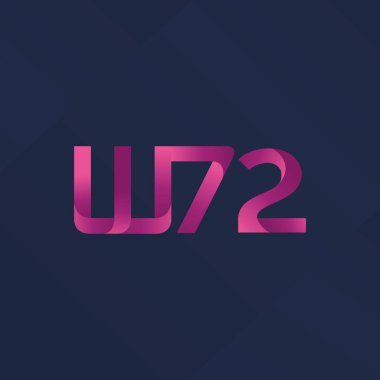 W72 ortak mektup logo, vektör çizim