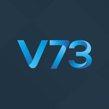 V73 mektup ve dijital numara logo simge