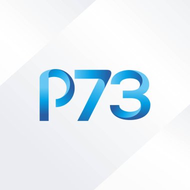 P73 ortak mektup ve sayı logo vektör çizim