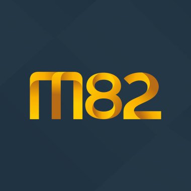 ortak mektup logo m 82 vektör çizim