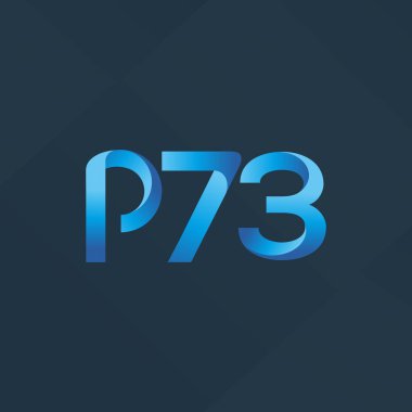 P73 ortak mektup ve sayı logo vektör çizim