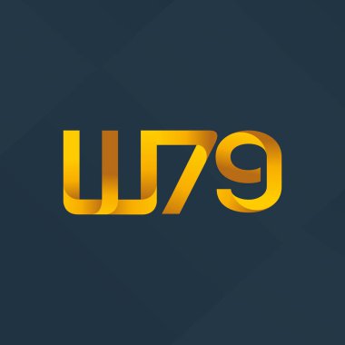 W79 ortak mektup logo, vektör çizim