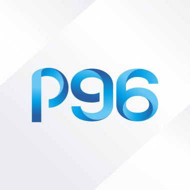 P96 ortak mektup ve sayı logo vektör çizim
