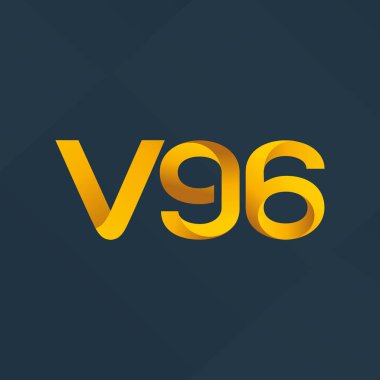 V96 ortak mektup logo, vektör çizim