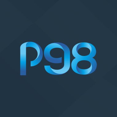 P98 ortak mektup ve sayı logo vektör çizim