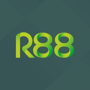ortak mektup logo R 88 vektör çizim