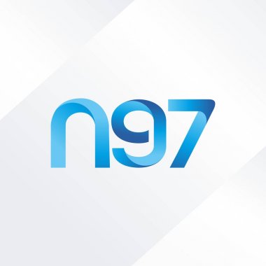 N97 ortak harf ve sayılar logo vektör çizim 