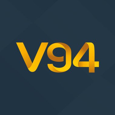V94 ortak mektup logo, vektör çizim