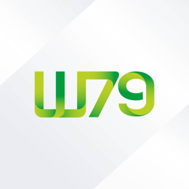 W79 ortak mektup logo, vektör çizim