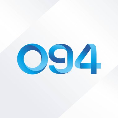 O94 ortak mektup ve sayı logo vektör çizim