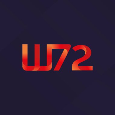 W72 ortak mektup logo, vektör çizim