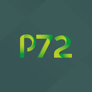 P72 ortak harf ve sayılar logo vektör çizim 