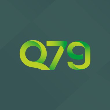 Q79 ortak mektup ve sayı logo vektör çizim