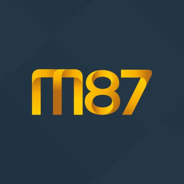 ortak mektup logo m 87 vektör çizim