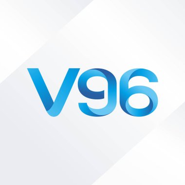 V96 ortak mektup logo, vektör çizim