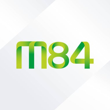 ortak mektup logo m 84 vektör çizim