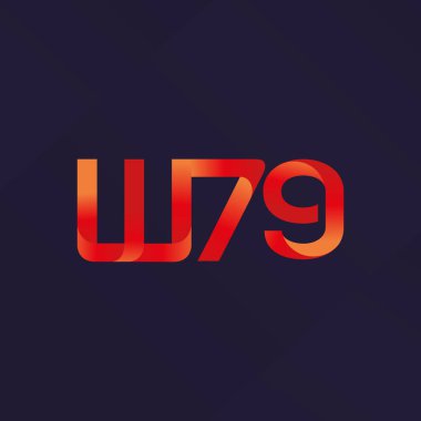 W79 ortak mektup logo, vektör çizim