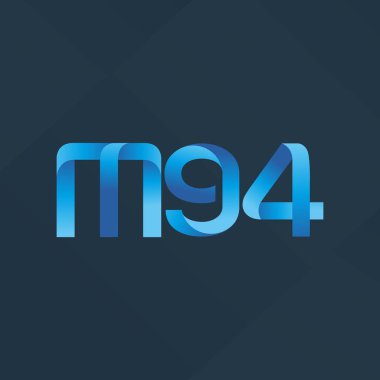 ortak mektup logo m 94 vektör çizim