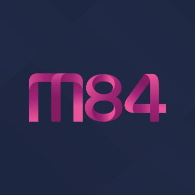 ortak mektup logo m 84 vektör çizim