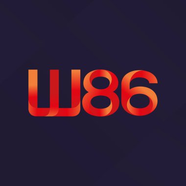 W86 ortak mektup logo, vektör çizim