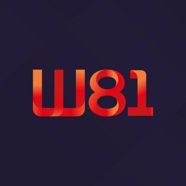 W81 ortak mektup logo, vektör çizim