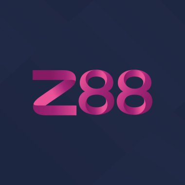 ortak mektup logo Z88 vektör çizim