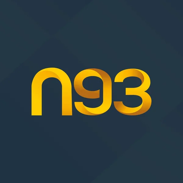 N93 Спільна Літера Номерний Логотип Векторні Ілюстрації — стоковий вектор