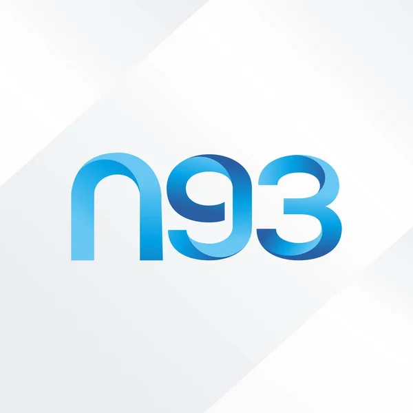 N93 Fælles Bogstav Nummer Logo Vektor Illustration – Stock-vektor