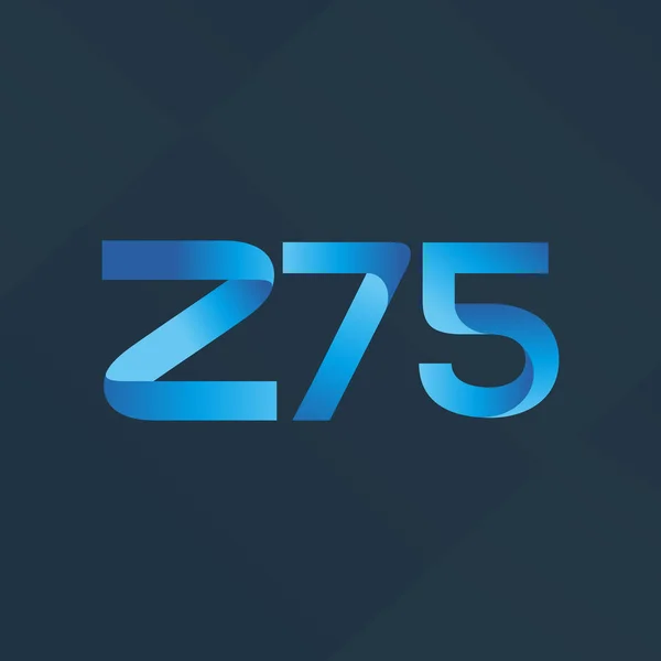 Logotipo Letra Conjunta Z75 Vector Ilustración — Vector de stock