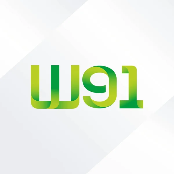 W91 Wspólny List Logo Ilustracji Wektorowych — Wektor stockowy