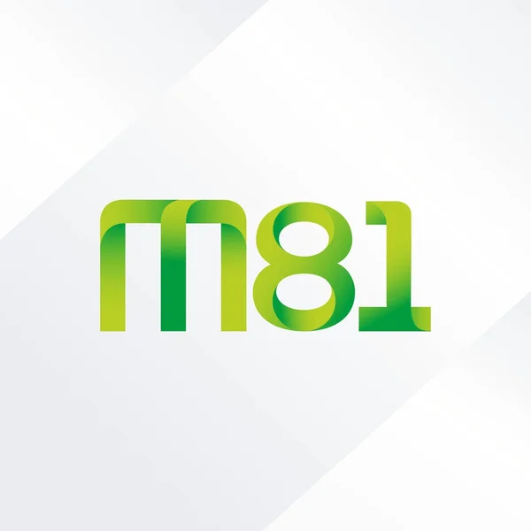 M81 Buchstabe und Zahl Logo-Symbol — Stockvektor