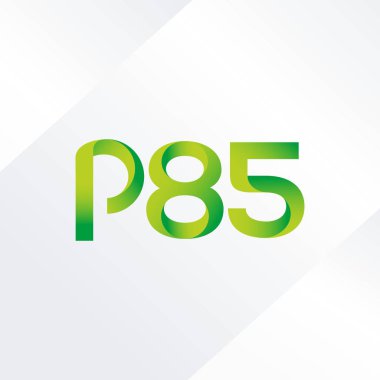 P85 ortak mektup ve sayı logo vektör çizim