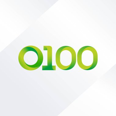  O100 ortak mektup ve sayı logo vektör çizim