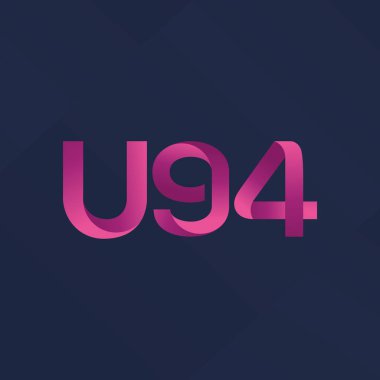 U94 mektup ve dijital numara logo simge
