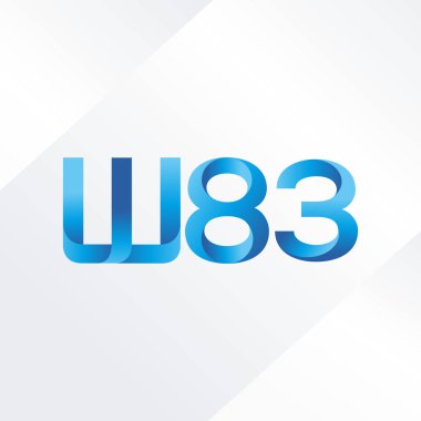 W83 ortak mektup logo, vektör çizim