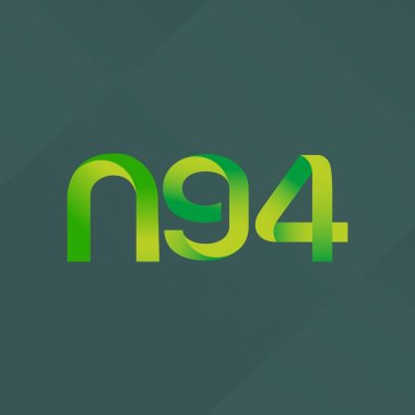 n94 ortak harf ve sayılar logo vektör çizim 
