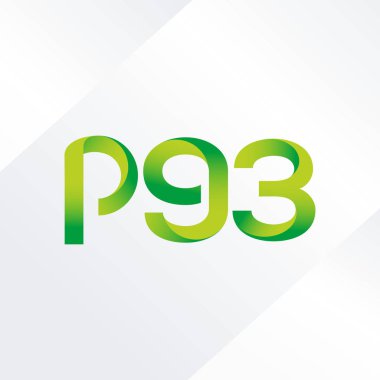 P93 ortak harf ve sayılar logo vektör çizim