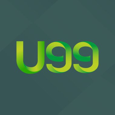 U99 mektup ve dijital numara logo simge