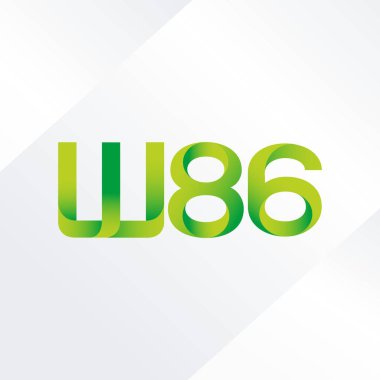 W86 ortak mektup logo, vektör çizim