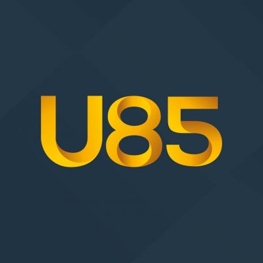 U85 mektup ve dijital numara logo simge